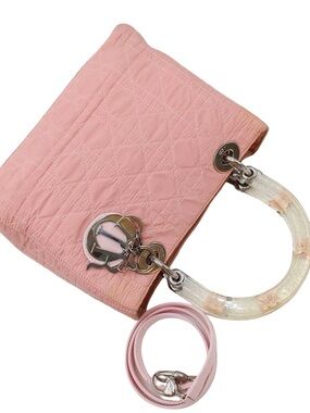 Dior Pink Monogram Interior Tote - Fuchsia Lining